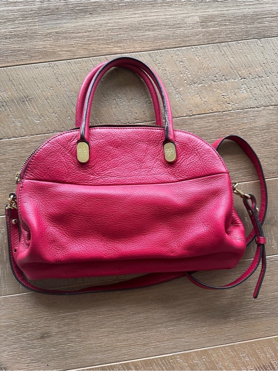 Brooks Brothers Handbags - Brooks Brothers Hot Pink Pebble Leather Dome Satchel